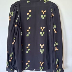 Black Patterned Women's Top